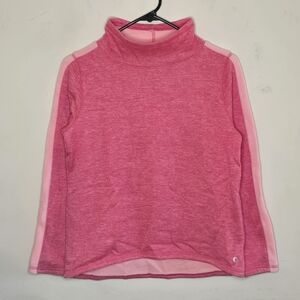Xersion Pullover Turtleneck Sweater Girls Size XL 16 Pink Two Tone Soft Layering